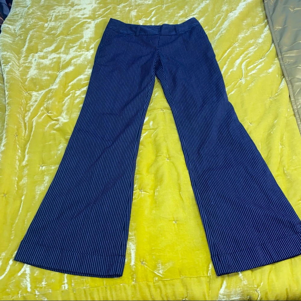 Low rise pinstripe slacks
